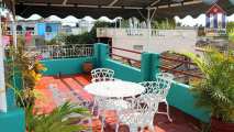 The beautiful roof terrace of this bnb in Trinidad with stunning views