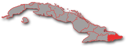 Guantanamo province - geographic location in Cuba