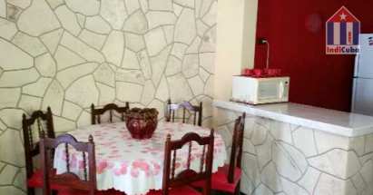 The dining room of the Hostel of Aymara and Hermes in Las Tunas