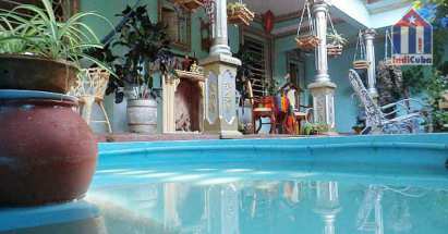 Der schöne Patio des "Hostal Lucero" in Trinidad Kuba - hier wird gespeist