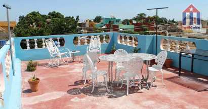 La terraza en la azotea del "Hostal Mirella e Iván" en Trinidad Cuba