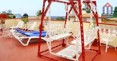Die große Dachterrasse der Pension "Hostal Ciro y Lourdes" - 10km nahe Varadero