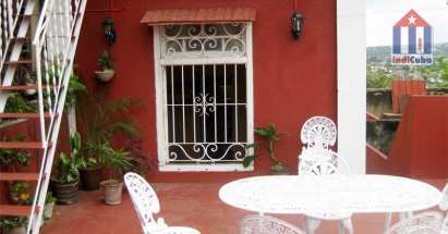 In front of the room guests have this nice private terrace