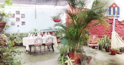 The terrace of this affordable accommodation in the center of Santiago de Cuba