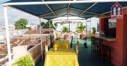 Die Dachterrasse des "Hostal Marina" - sehr angenehmes Ambiente