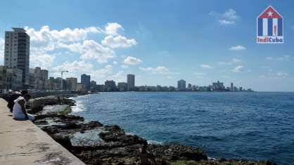 Malecon waterfront in Havana Cuba