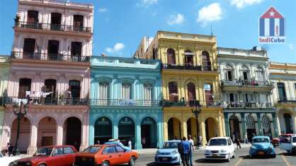 Fachadas en La Habana Vieja - casco histórico de La Habana