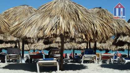 Varadero beach with parasols