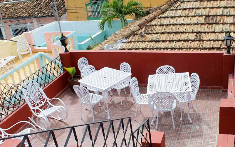 Die Dachterrasse des Casa Particular "Hostal Siglo XV" en Trinidad, Kouba