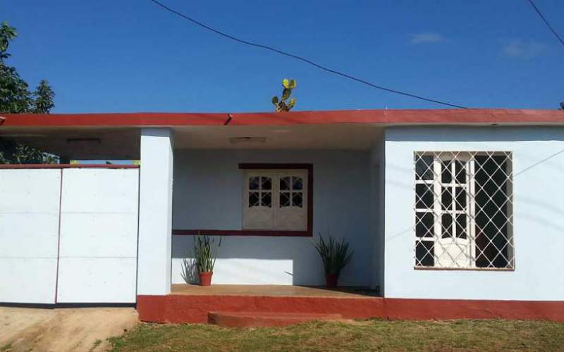 Die Fassade der Pension in Trinidad, Sancti Spiritus