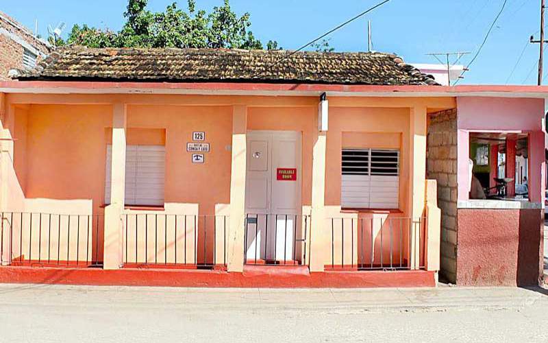 Die Fassade dieser netten und empfehlenswerten Privatunterkunft in Trinidad Kuba